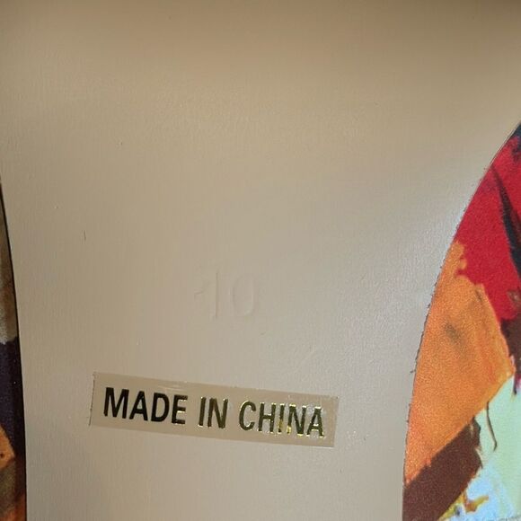 Women’s Reindee Lusion Multicolored Stiletto High Heels Round Toe Size 10 NEW - Picture 6 of 11